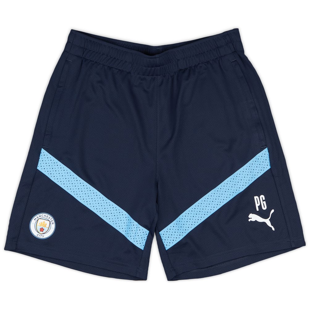 2022-23 Manchester City Staff Issue Training Shorts #PG (Guardiola) - 7/10 - (L)