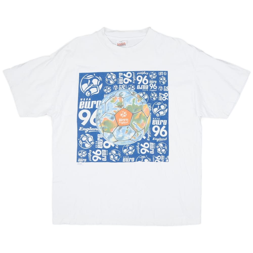 1996 England 'Euro 96' Cotton Graphic Tee - 6/10 - (XL)