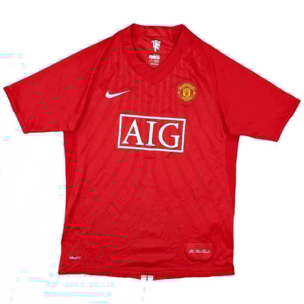 2007-09 Manchester United Home Shirt - 7/10 - (XL.Boys)