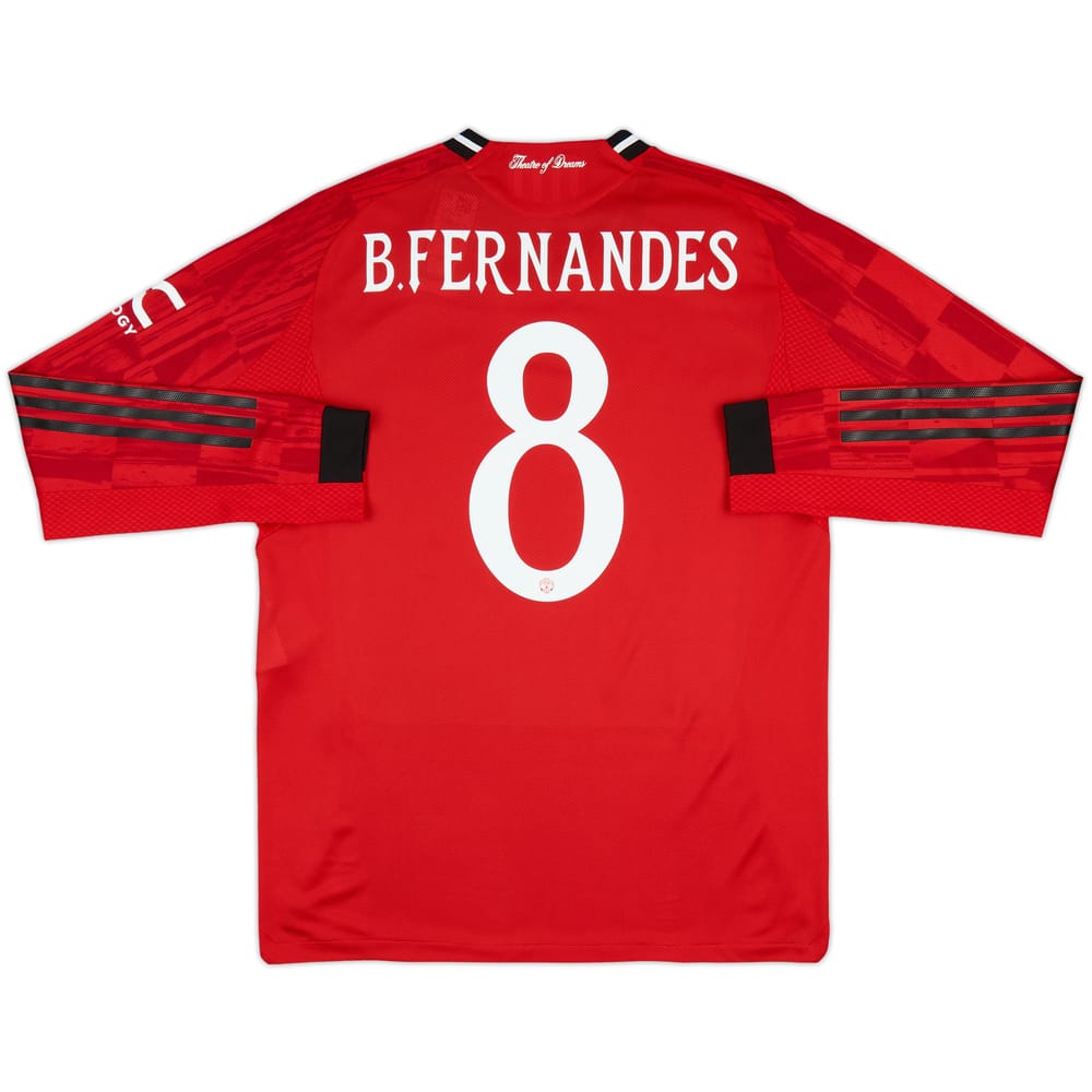 2025-26 Manchester United Authentic Home L/S Shirt B.Fernandes #8