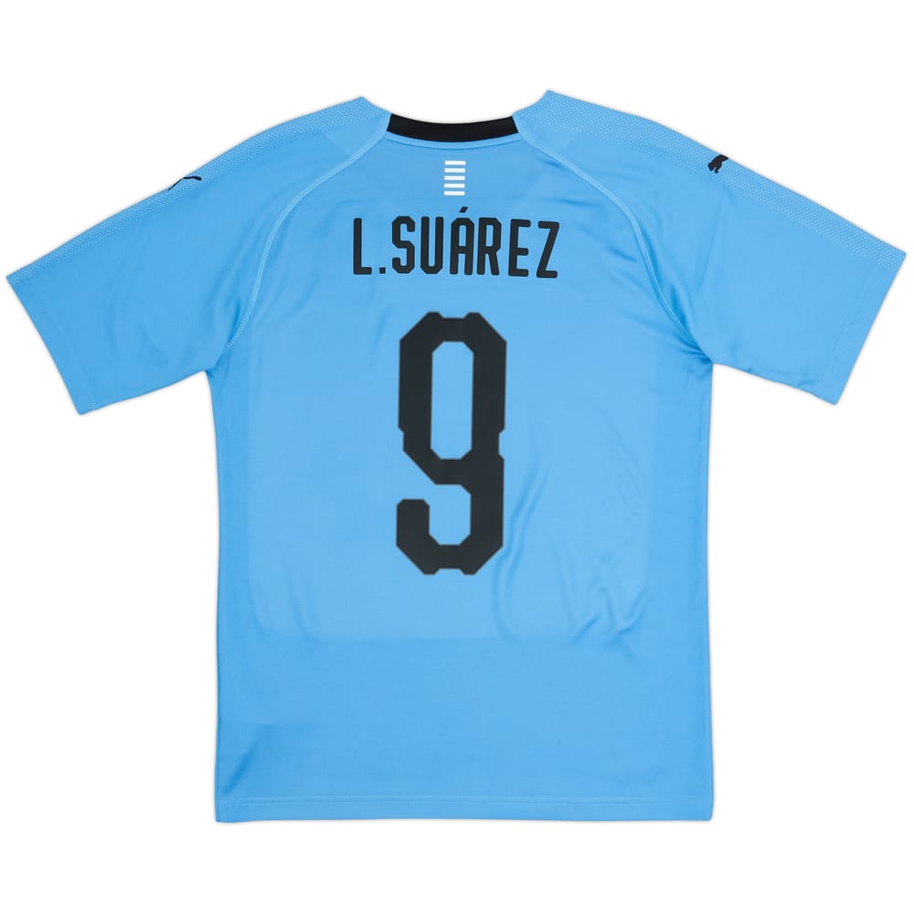 2018-19 Uruguay Home Shirt Suarez #9 - 8/10 - (S)