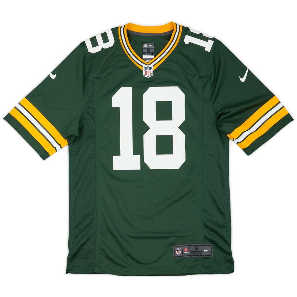 2012-18 Green Bay Packers Cobb #18 Nike Game Home Jersey - 9/10 - (S)