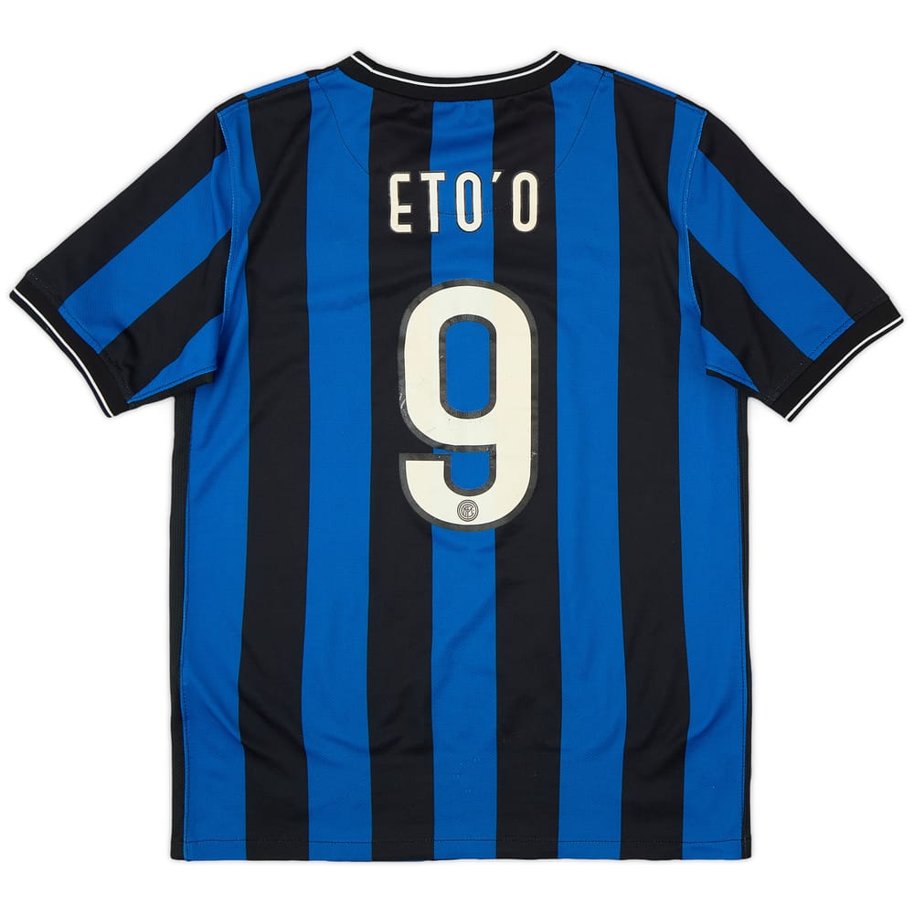 2009-10 Inter Milan Home Shirt Eto'o #9 - 4/10 - (L.Boys)