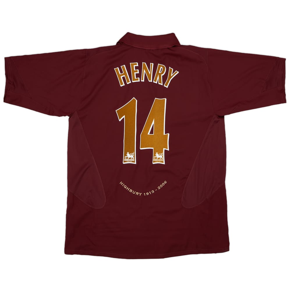 2005-06 Arsenal Home Shirt Henry #14 - 9/10 - (XL)