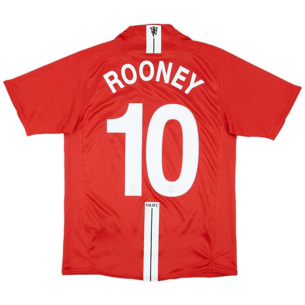 2007-09 Manchester United Home Shirt Rooney #10 - 9/10 - (S)