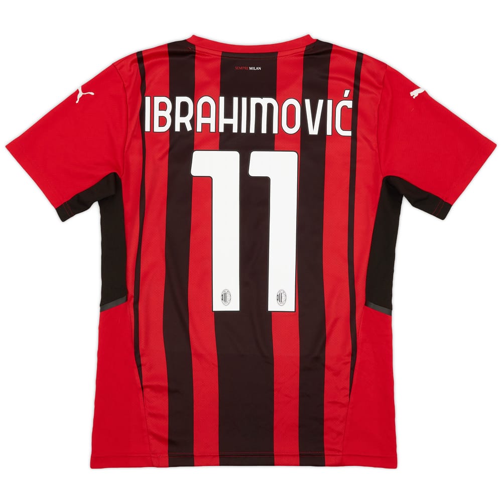 2021-22 AC Milan Home Shirt Ibrahimovic #11 - 9/10 - (S)