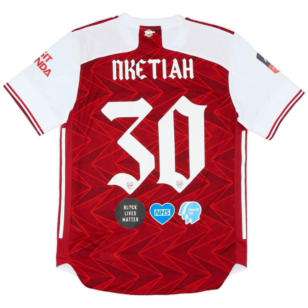 2020 Arsenal Match Issue FA Cup Final Home Shirt Nketiah #30
