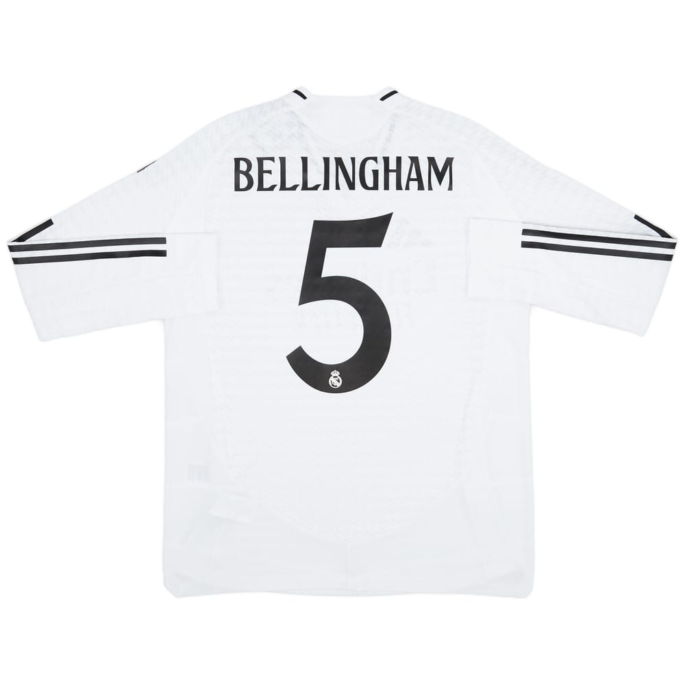 2024-25 Real Madrid Authentic Home L/S Shirt Bellingham #5