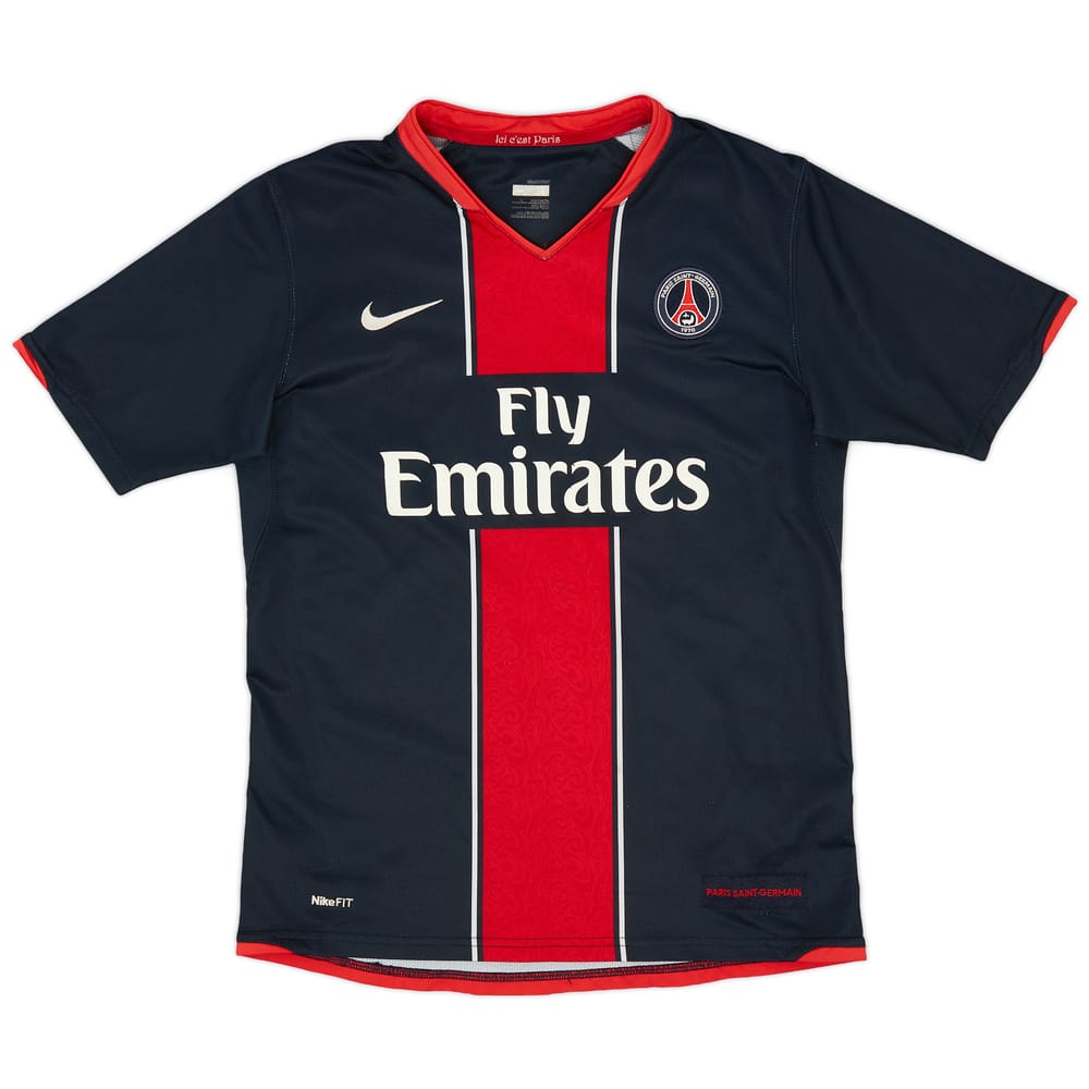 2007-08 Paris Saint-Germain Home Shirt - 6/10 - (L.Boys)