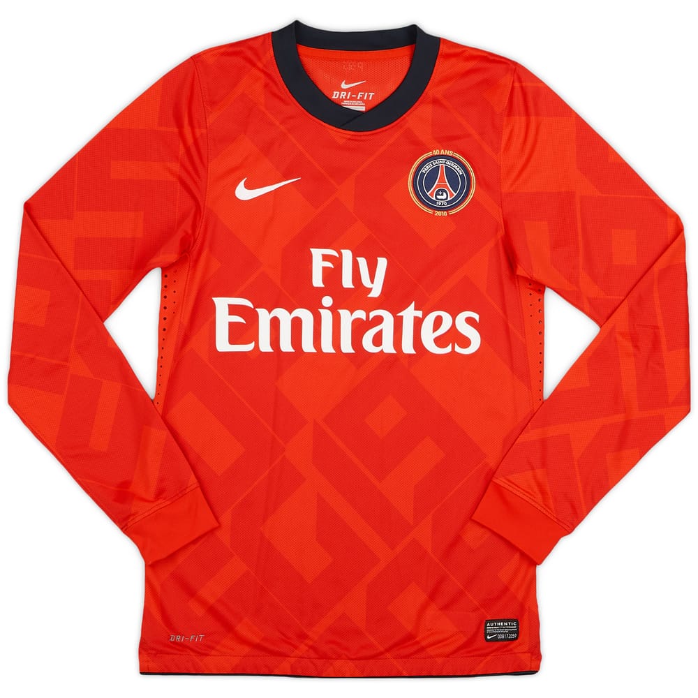 2010-12 Paris Saint-Germain '40 ANS' Authentic Home/Third L/S Shirt #3- 9/10 - (S)