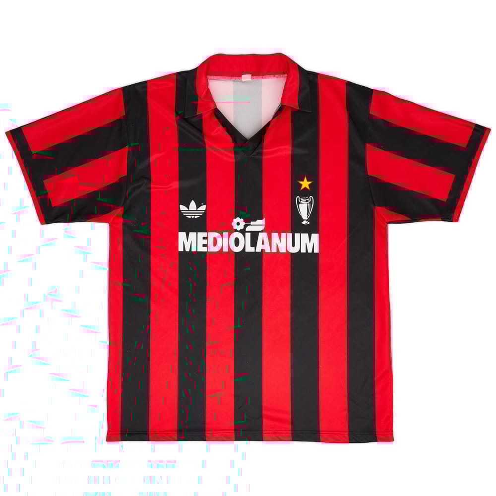 1990-91 AC Milan Basic Home Shirt - 9/10 - (XL)