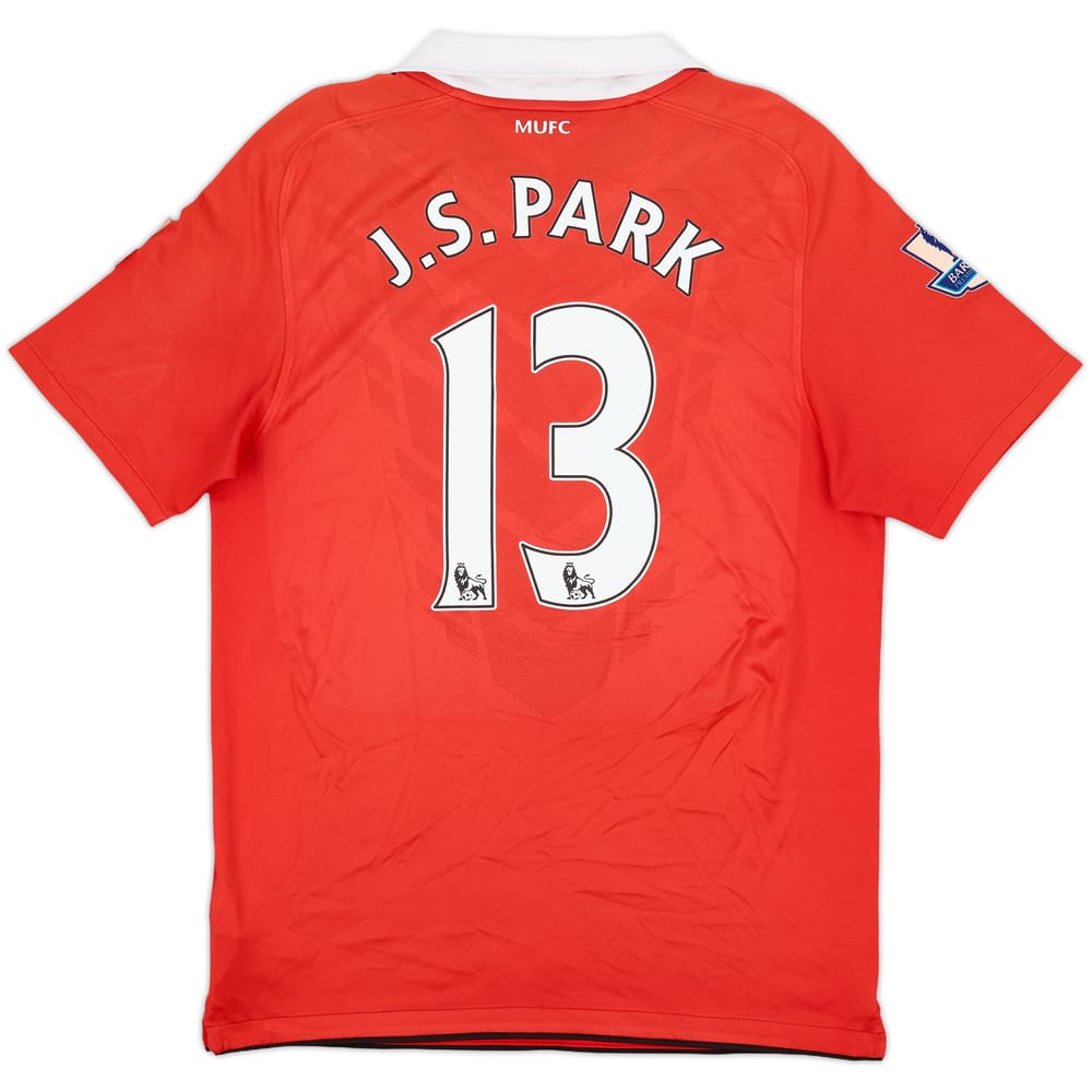 2010-11 Manchester United Home Shirt J.S.Park #13 - 7/10 - (M)