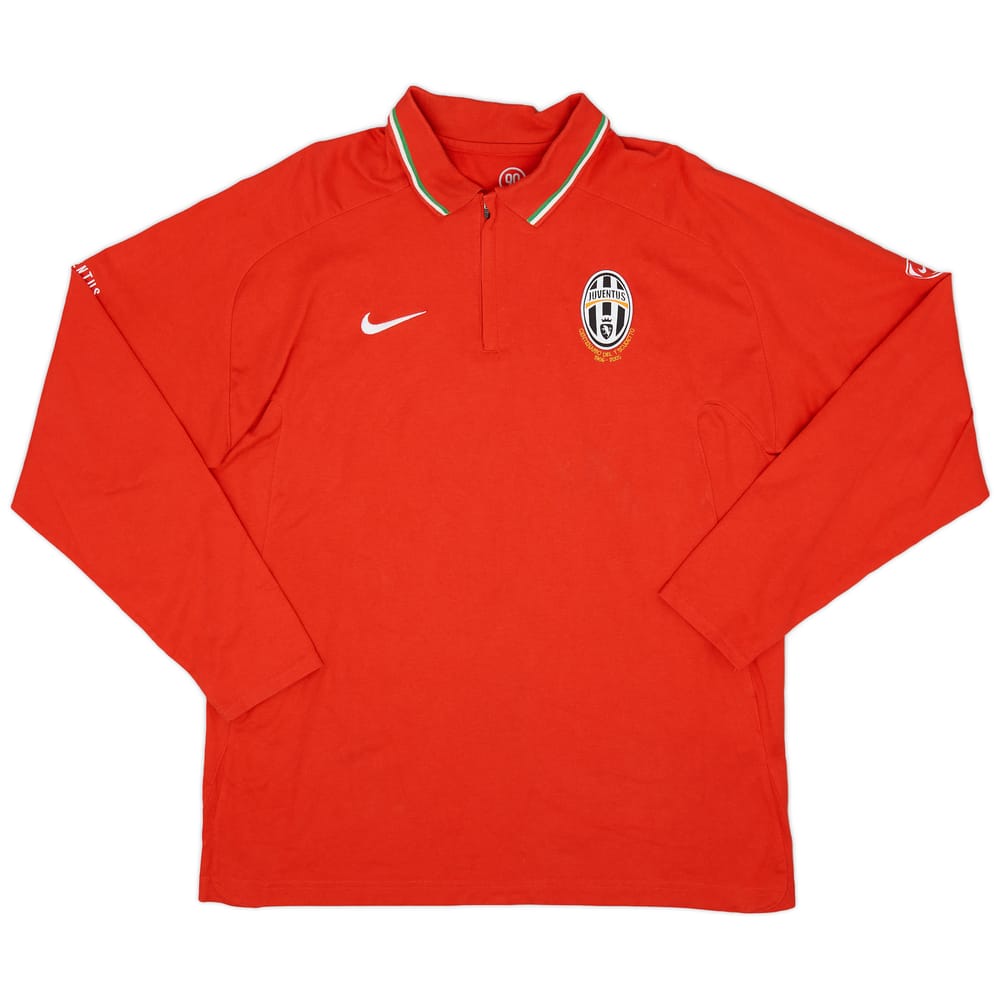 2005-06 Juventus Nike 1/4 Zip Polo L/S Shirt - 9/10 - (L)