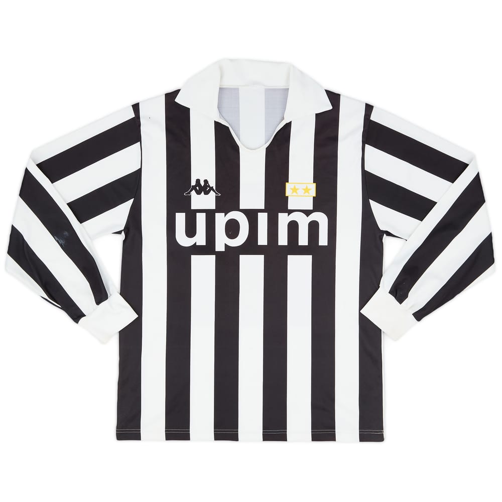 1989-90 Juventus Basic Home L/S Shirt #8 - 8/10 - (M)
