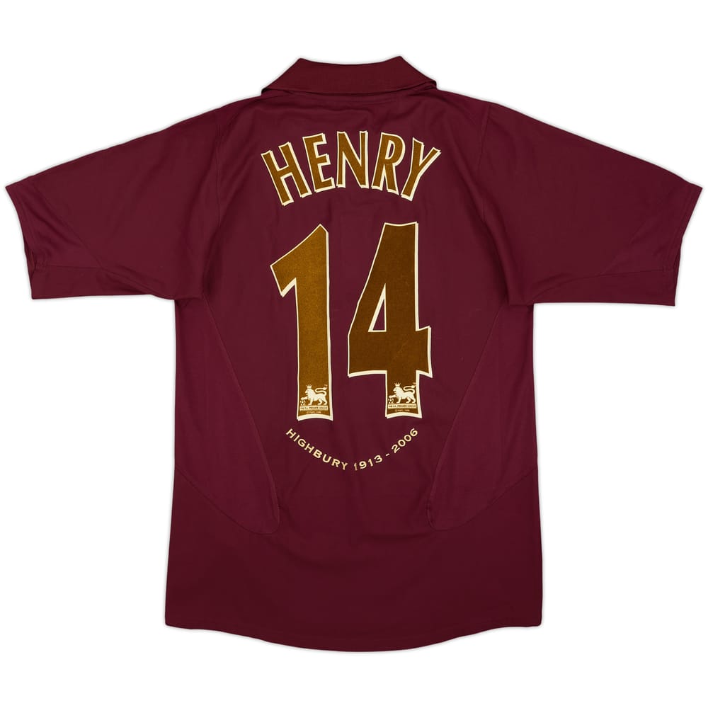 2005-06 Arsenal Home Shirt Henry #14 - 5/10 - (S)