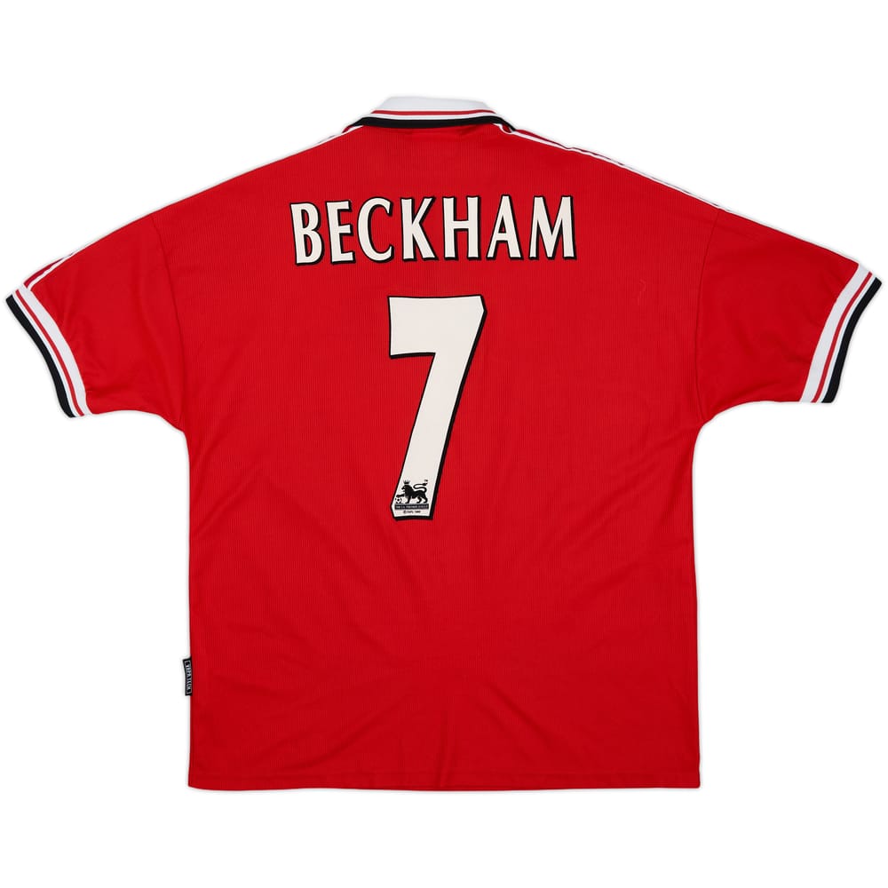 1998-00 Manchester United Home Shirt Beckham #7 - 6/10 - (L)