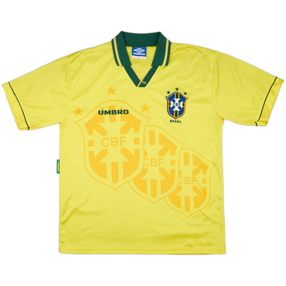 1994 Brazil Home Shirt #16 - 8/10 - (XL)