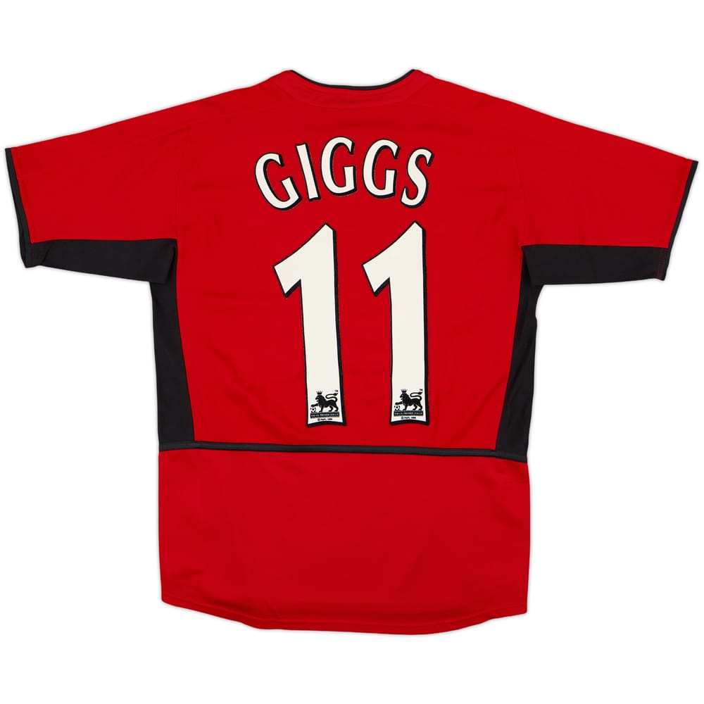 2002-04 Manchester United Home Shirt Giggs #11 - 8/10 - (L.Boys)
