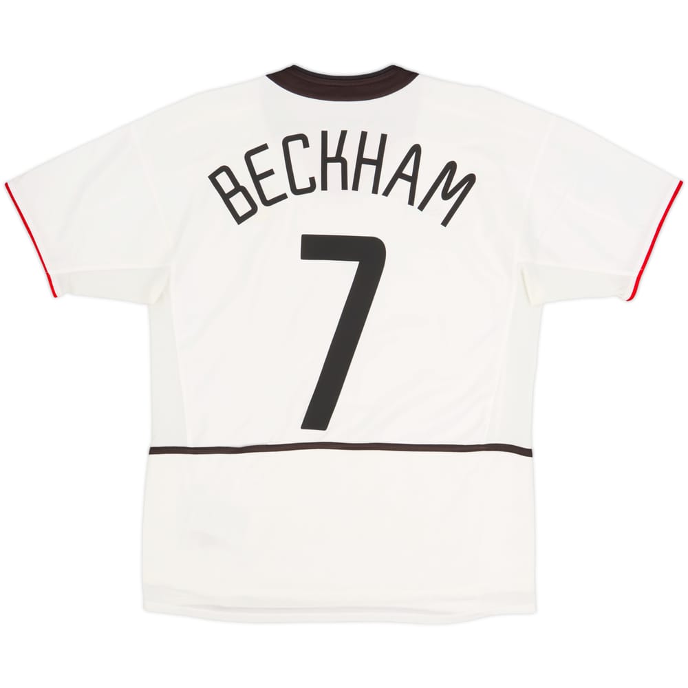 2002-03 Manchester United Away Shirt Beckham #7 - 8/10 - (XL.Boys)