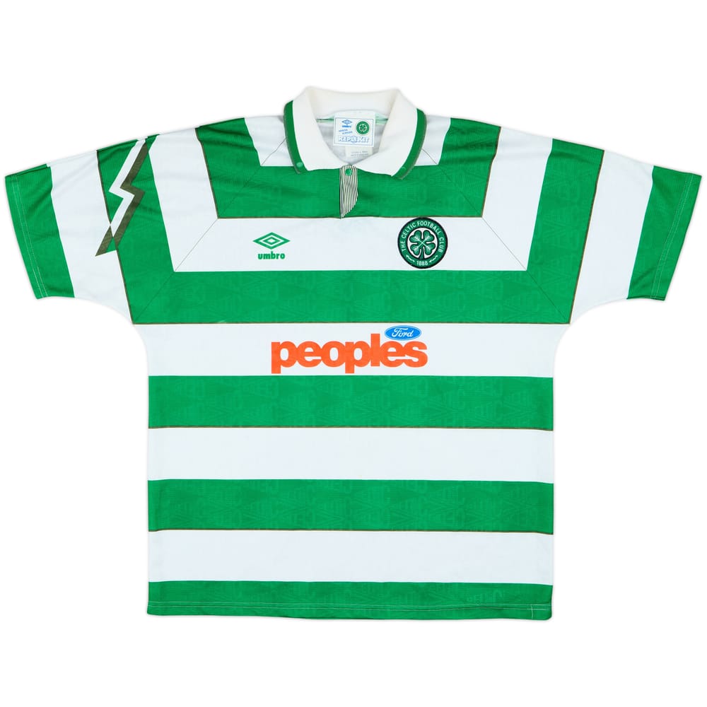 1991-92 Celtic Home Shirt - 8/10 - (L)