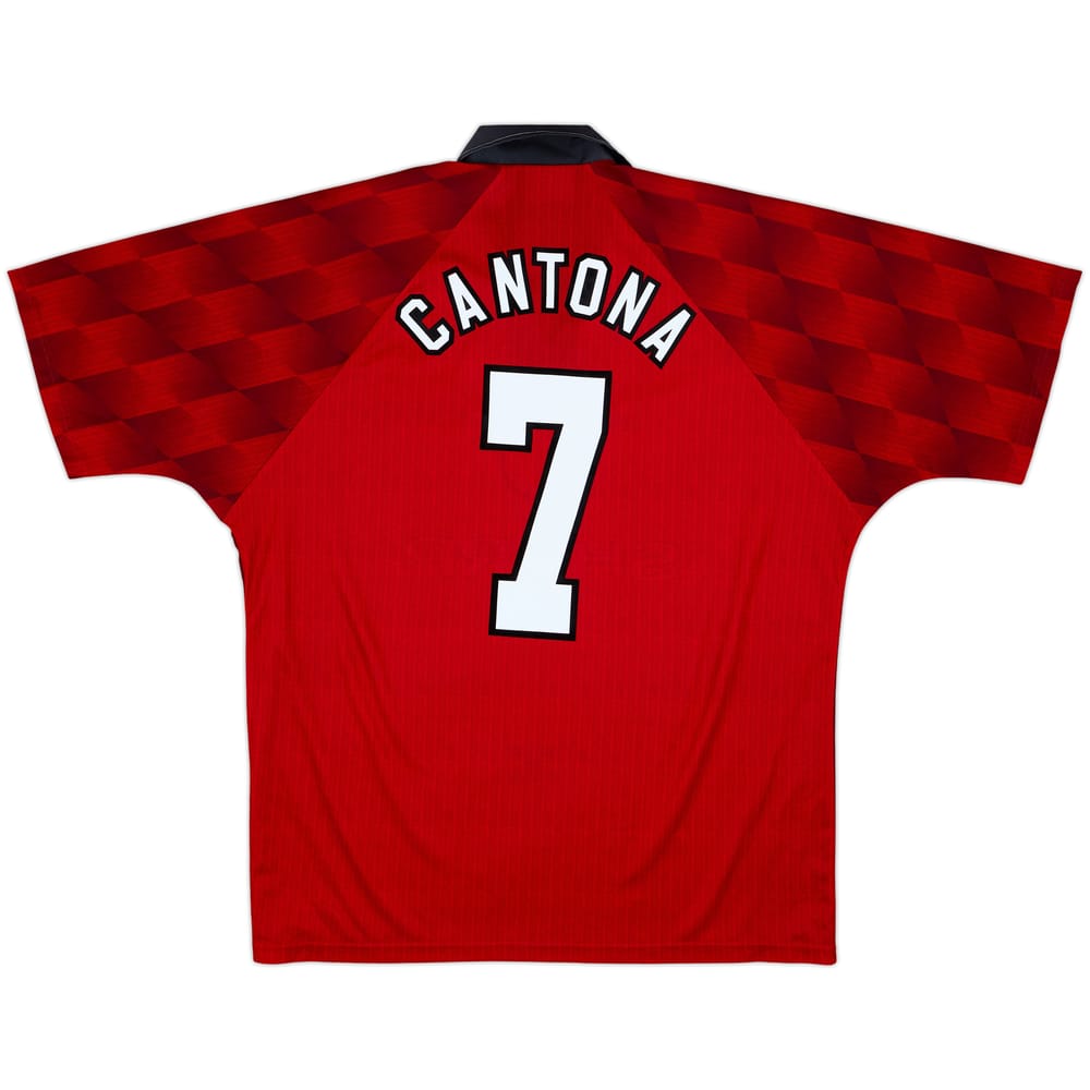 1996-98 Manchester United Home Shirt Cantona #7 - 8/10 - (XL)