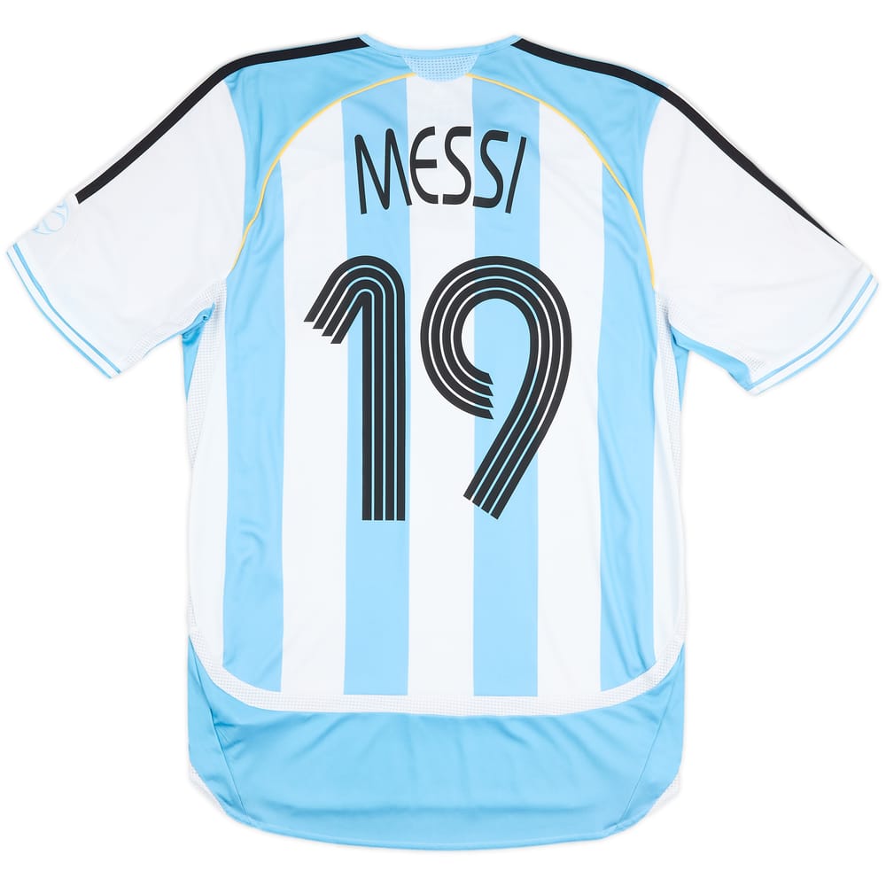 2005-07 Argentina Home Shirt Messi #19 - 10/10 - (S)