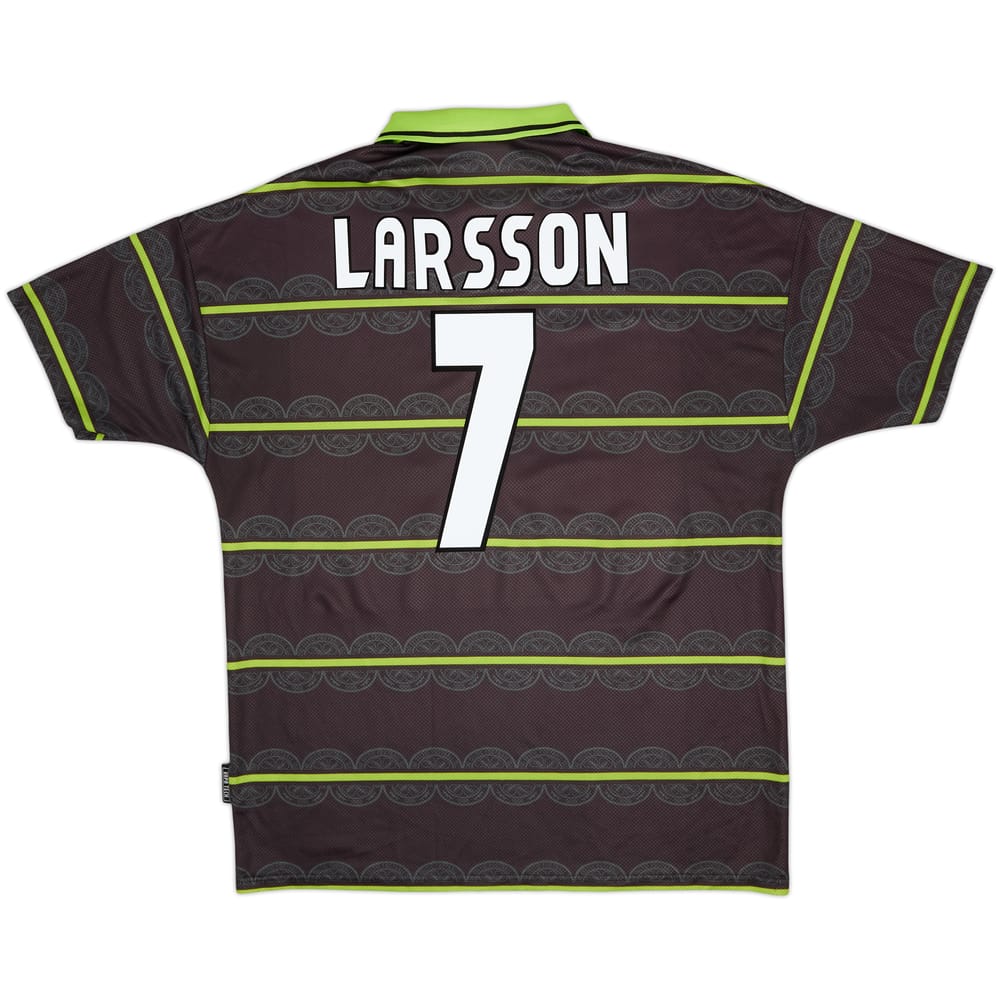 1998-99 Celtic Away Shirt Larsson #7 - 8/10 - (XXL)