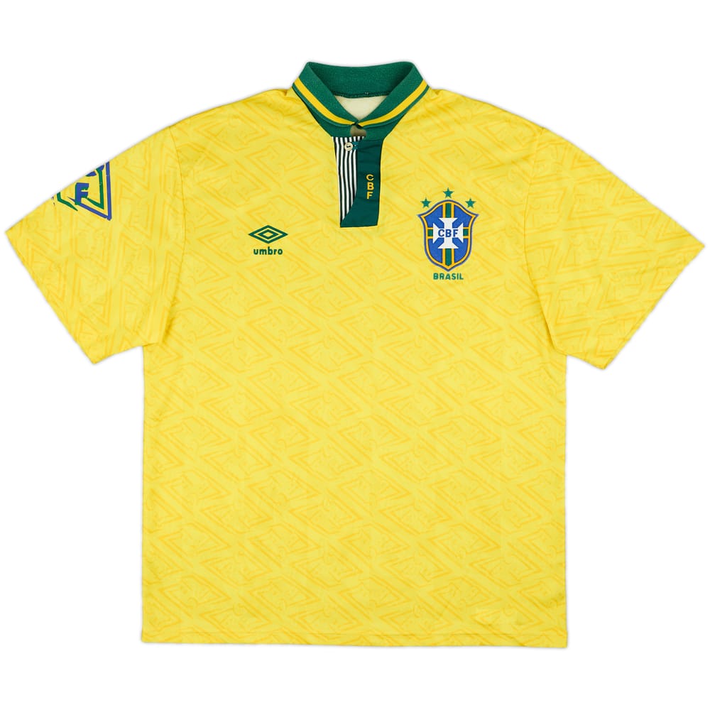 1991-93 Brazil Home Shirt - 7/10 - (L)