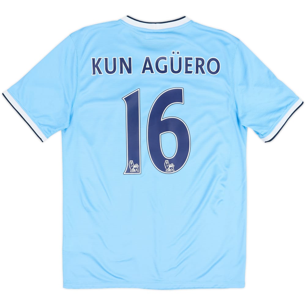 2013-14 Manchester City Home Shirt Kun Aguero #16 - 8/10 - (M)