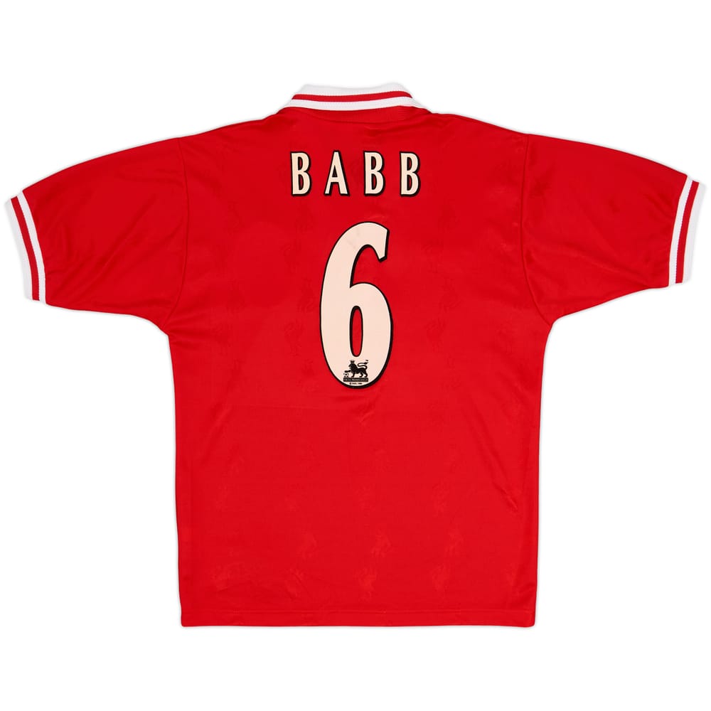 1996-98 Liverpool Home Shirt Babb #6 - 8/10 - (S)