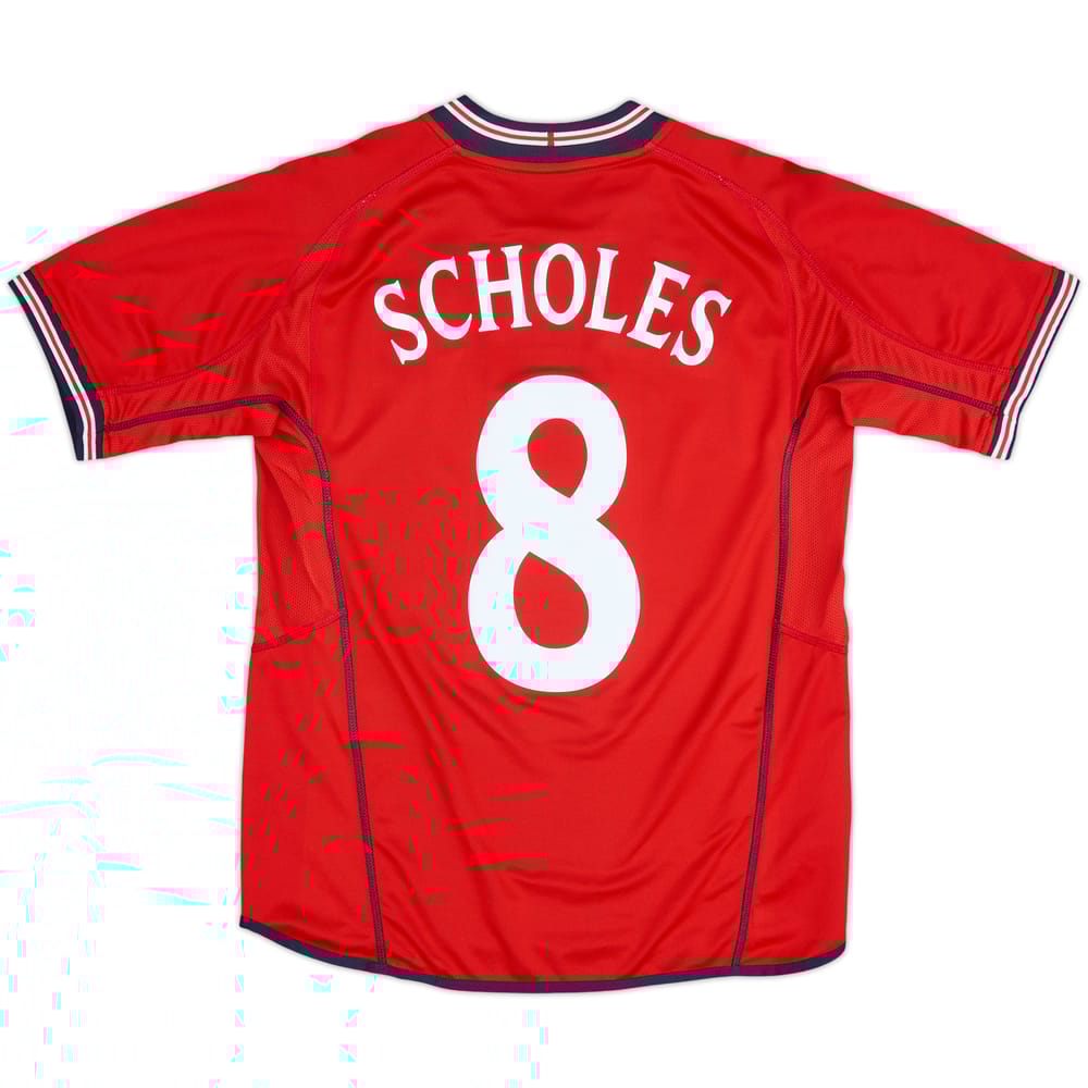 2002-04 England Away Shirt Scholes #8 - 6/10 - (M)