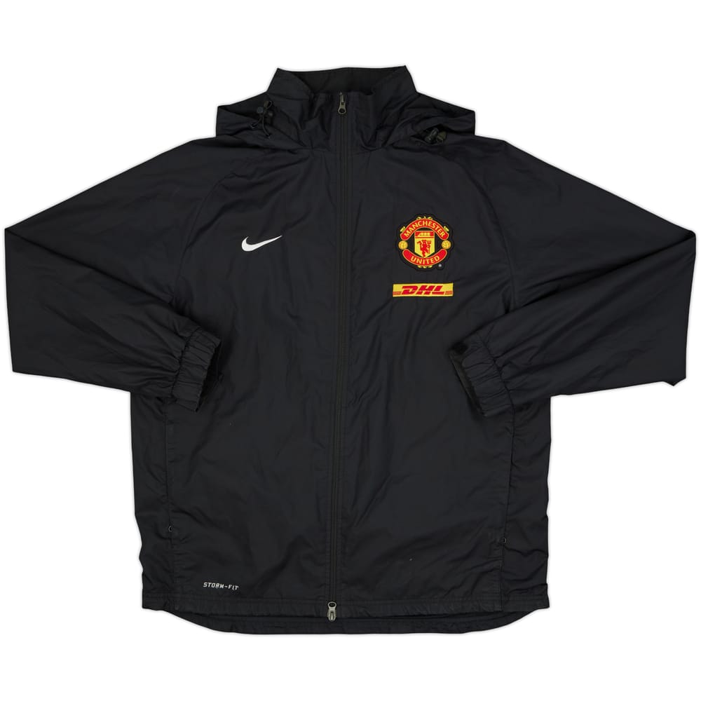 2011-12 Manchester United Nike Hooded Rain Jacket - 8/10 - (XL)