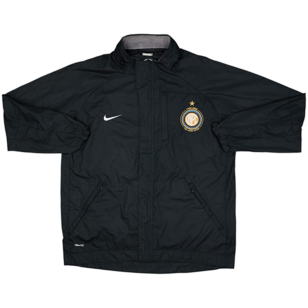 2008-09 Inter Milan Nike Hooded Rain Jacket - 10/10 - (M)