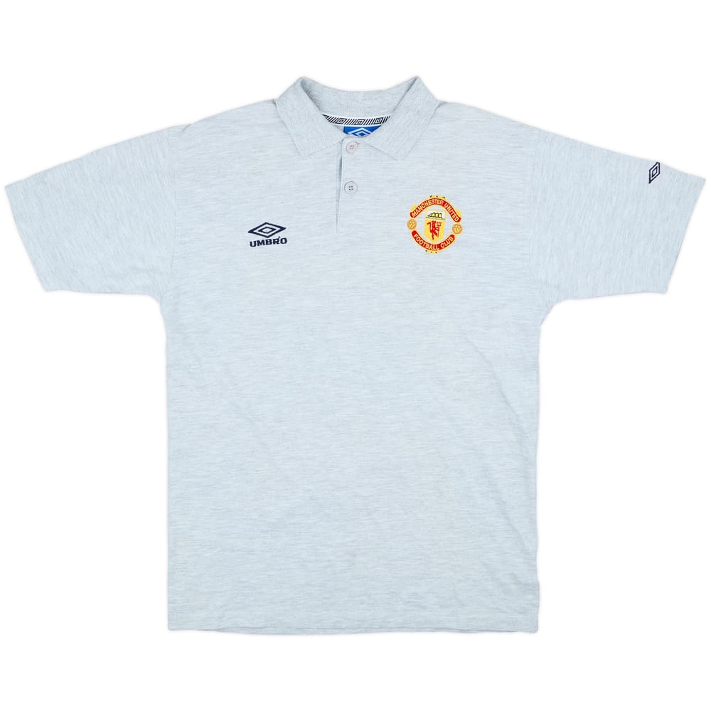 1996-97 Manchester United Umbro Polo Shirt - 9/10 - (M)