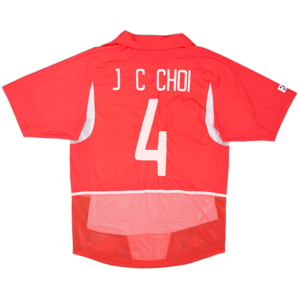 2002-03 South Korea Player Issue Home Shirt J C Choi #4 - 6/10 - (L)
