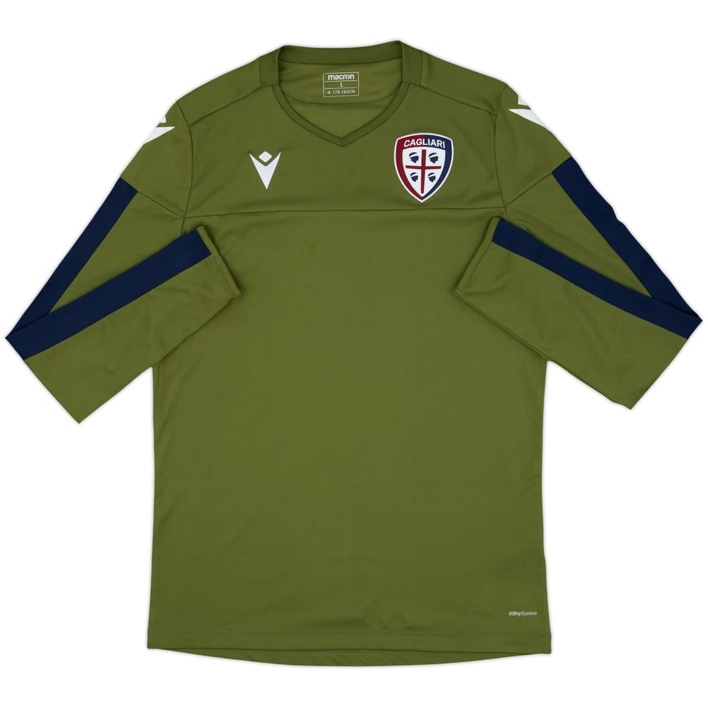2019-20 Cagliari Macron Training L/S Shirt - 8/10 - (L)