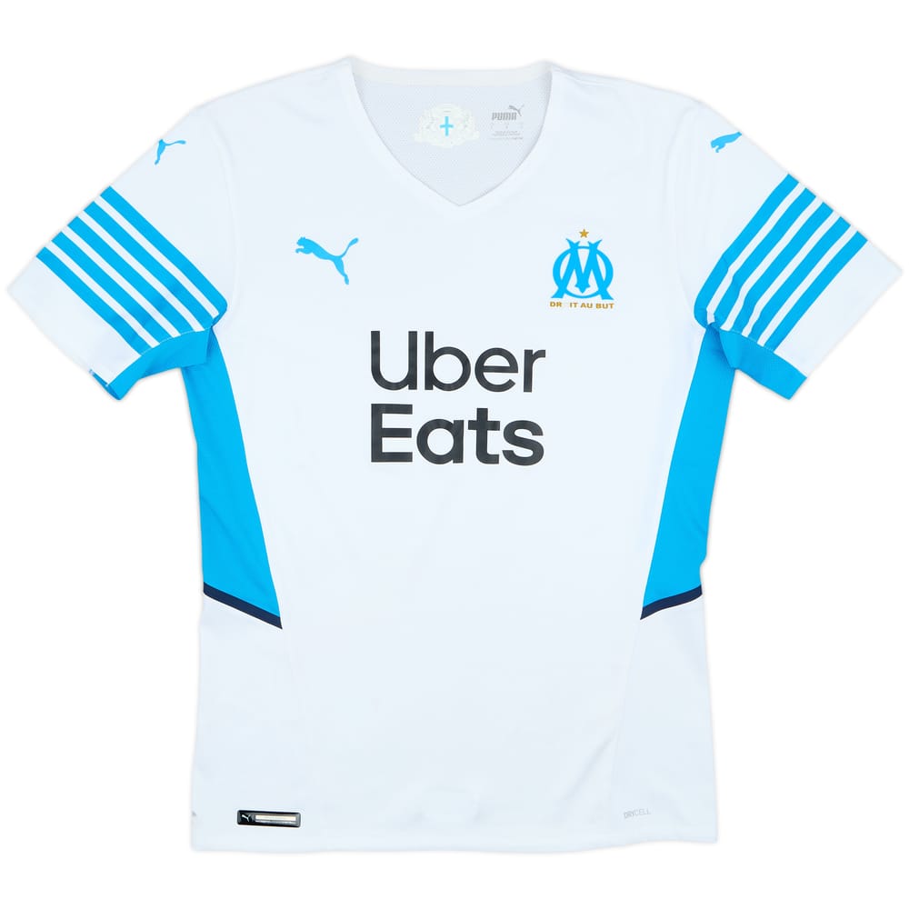 2021-22 Olympic Olympique Marseille Home Shirt - 9/10 - (L)