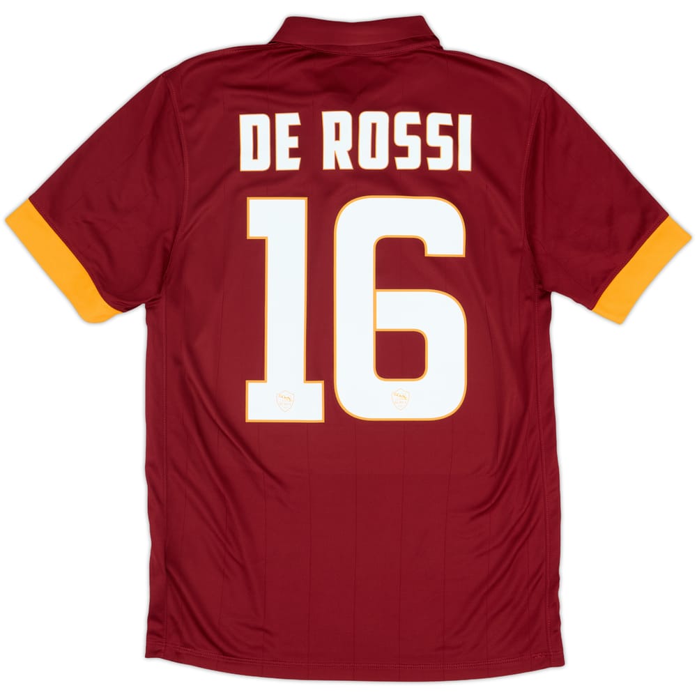 2014-15 Roma Home Shirt De Rossi #16 - 8/10 - (S)