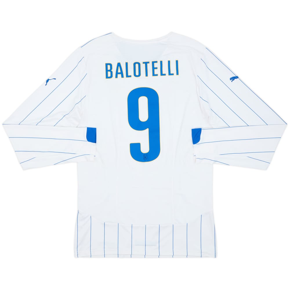 2014-15 Italy Player Issue (ACTV Fit) Away L/S Shirt Balotelli #9 - 5/10 - (XXL)