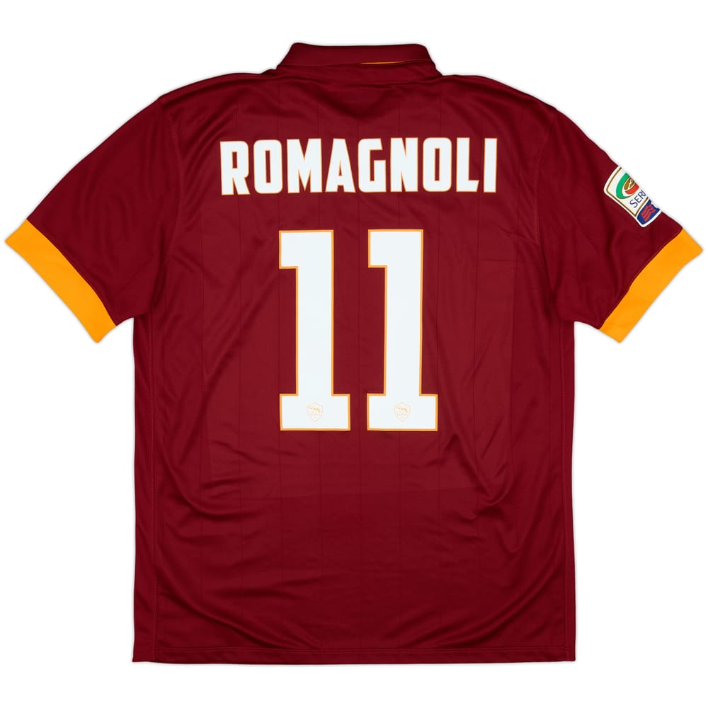 2014-15 Roma Home Shirt Romagnoli #11 - 8/10 - (L)