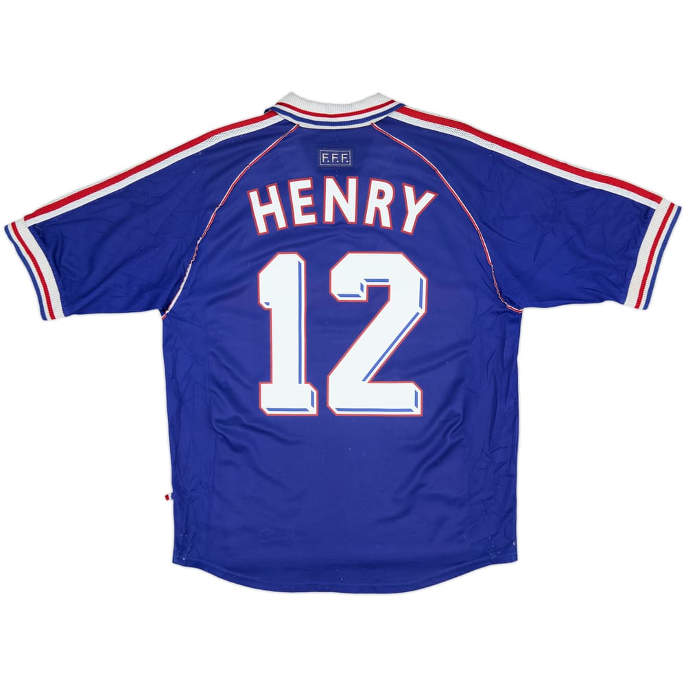 1998-00 France Home Shirt Henry #12 - 6/10 - (L)