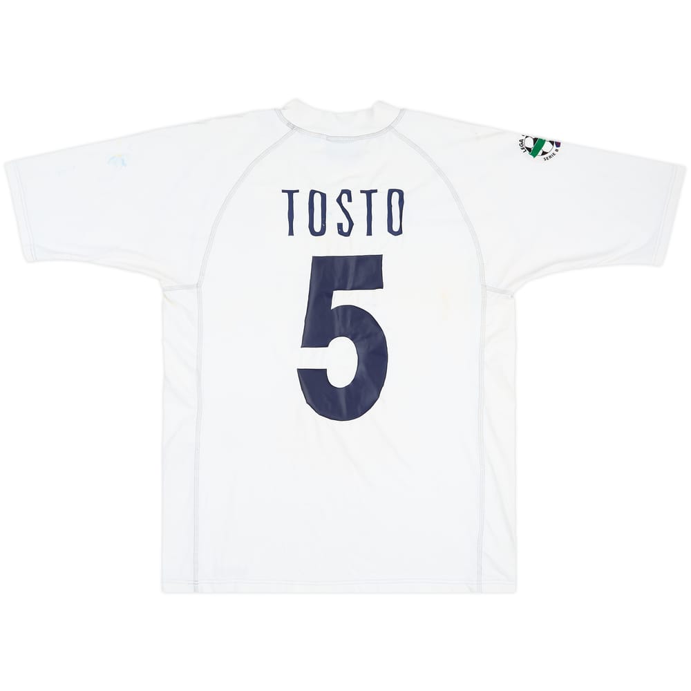 2004-05 Genoa Match Issue Away Shirt Tosto #5