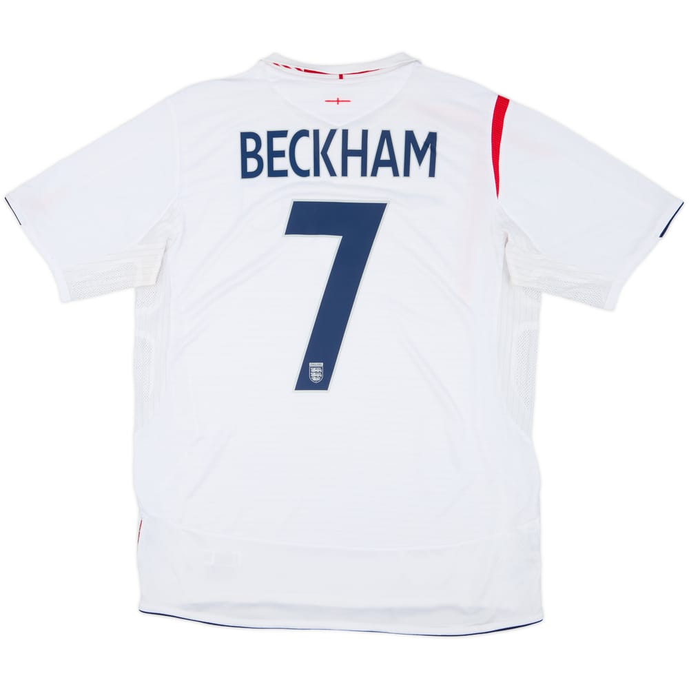 2005-07 England Home Shirt Beckham #7 - 6/10 - (L)