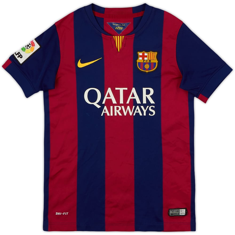2014-15 Barcelona Home Shirt - 4/10 - (S.Boys)