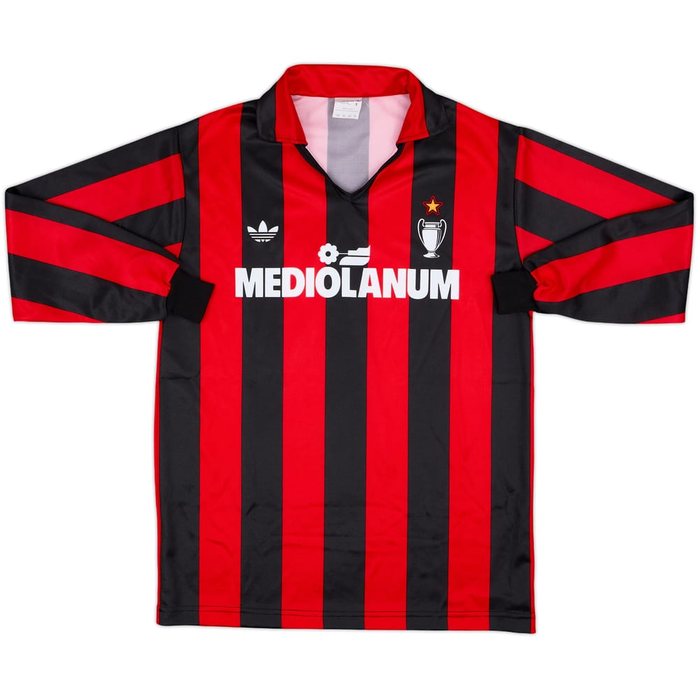 1990-91 AC Milan Home L/S Shirt - 10/10 - (S)