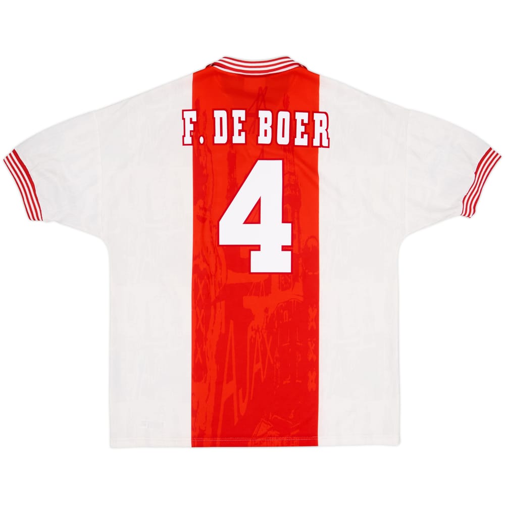 1996-97 Ajax Home Shirt F.De Boer #4 - 7/10 - (XL)