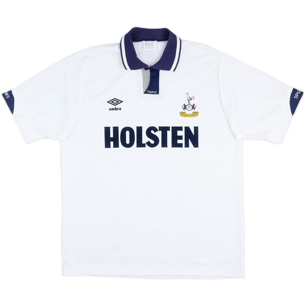 1991-93 Tottenham Home Shirt - 9/10 - (L)