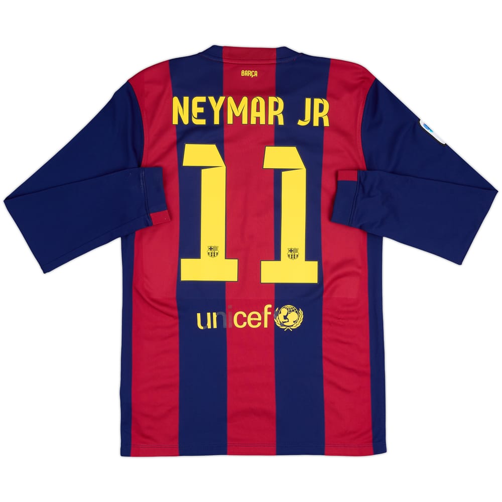 2014-15 Barcelona Home L/S Shirt Neymar Jr #11 - 5/10 - (M)