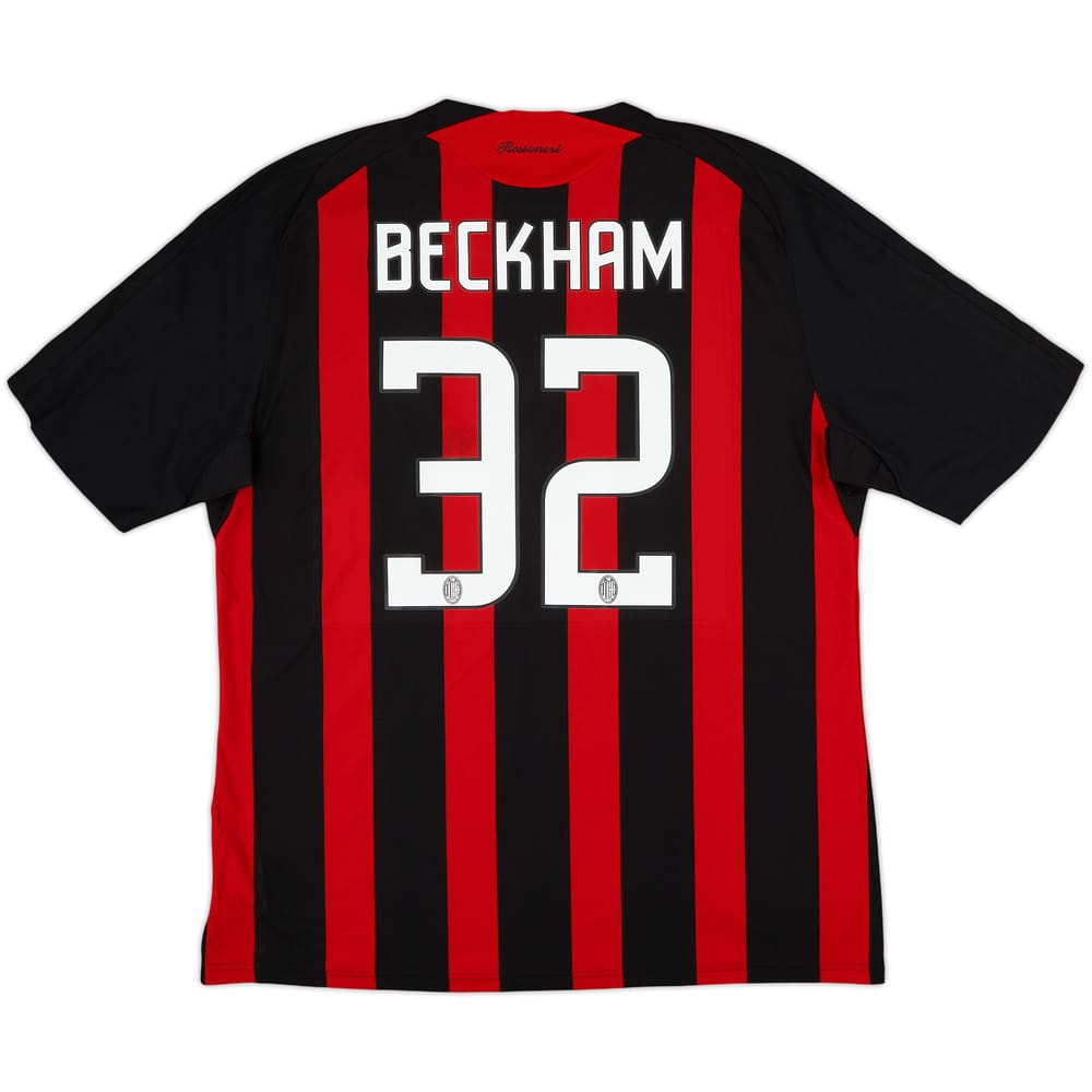 2008-09 AC Milan Home Shirt Beckham #23 - 8/10 - (XXL)