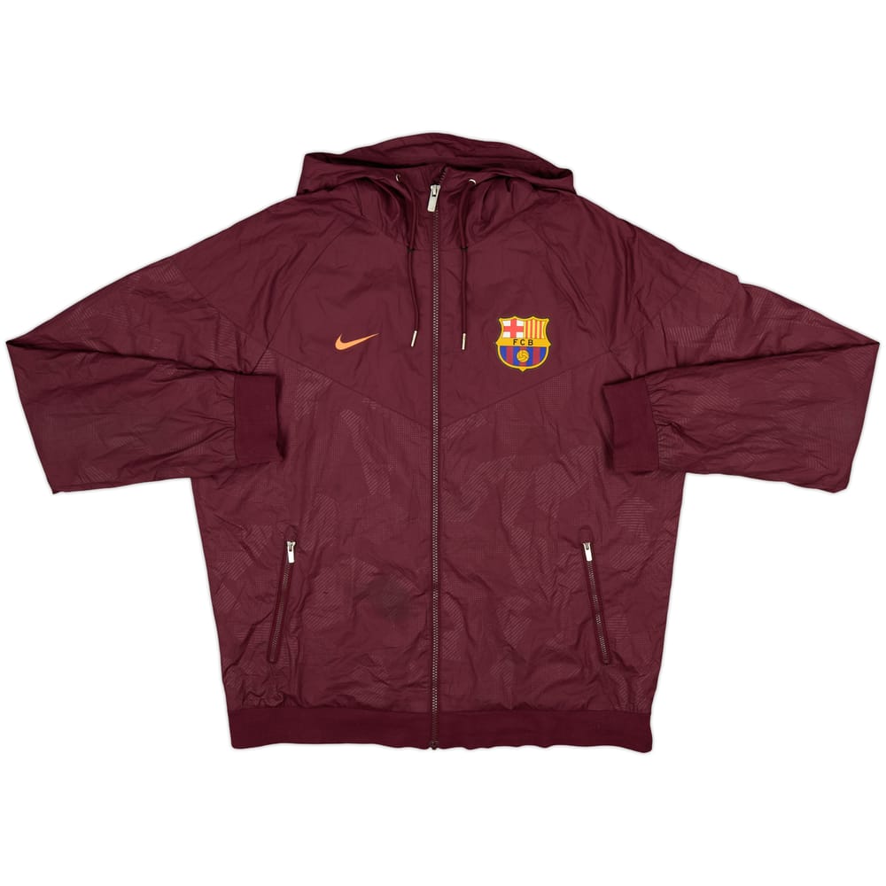 2017-18 Barcelona Nike Hooded Track Jacket - 8/10 - (L)